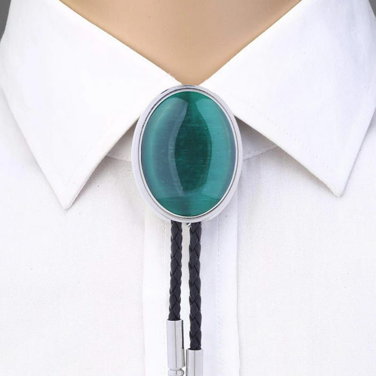 Segolike Retro Style Western Bolo Tie, Necktie for Men Necklace Tie with  Pendant Oval Jewelry Apparel Accessory for Birthday Festival Sweater Suits