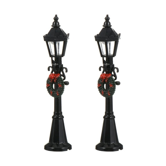 Luxshiny 2Set Black Miniature Lights Mini Street Lamp for Indoor Decoration and Doll House Scenery