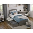thumbnail image 4 of AFI Warren Platform Bed with Footboard and 2 Storage Drawers Grey Twin XL, 4 of 5