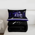 thumbnail image 4 of Erosebridal American Football Bedding Twin Comforter Set, Soccer Sports Down Comforter, Black Navy, Baltimore, Reversible 2pcs, Ultra Soft, 4 of 7