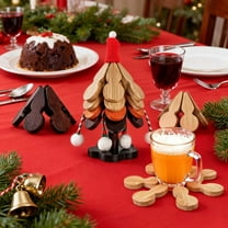 Wooden Trivets for Hot Dishes, Tree Shape Trivet 1Set Like a Christmas Tree, Foldable Kitchen Wooden Trivet for Hot Dishes,Pot,Bowl,Teapot,Hot Pot Holder