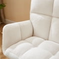 thumbnail image 3 of 27.56'' Modern Single Sofa, Teddy Fabric Mini 1 Seater Couch with High Backrest, Comfy Couch Lounge for Living Room Apartment, Bedroom and Small Space, 3 of 7