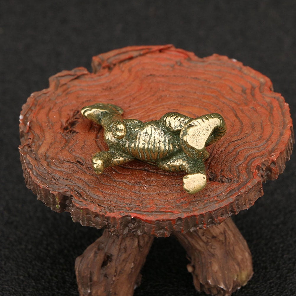 PRETYZOOM 6er Set Dinosaurier Figuren Aus Messing (goldfarben) - Mini-Skulpturen Für Deko & Sammlung