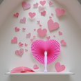 thumbnail image 3 of Abanicos Plegables de Papel Bestage 20 Unidades Corazón Rosa 25x22 cm, 3 of 6