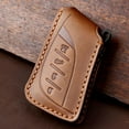 thumbnail image 5 of Leather Car Key Fob Cover for Lexus 2021-2023 ES RX Compatible with New Lexus LS NX Key Shell Case Brown, 5 of 7