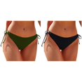 thumbnail image 1 of (2-Pack) Rinsvye Women Plus Size High Waist Bikini Bottoms Swim Womens Swimming Shorts Set Briefs Beach Shorts Ruched Bottom High Cut Swim Bottom Full Coverage Swimsuit Bottom Sports Yoga Shorts Swi, 1 of 5