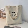 thumbnail image 1 of Canvas Bag Shoulder Handbag Large Capacity Tote Bag Student Book Class Messenger Bag, 1 of 6
