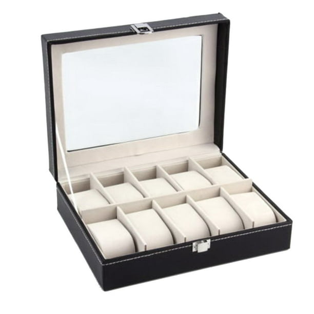Benson 10 Compartments Watch Display Storage Case PU Leather Watch