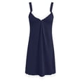 thumbnail image 6 of Dvprdro Lace Built In Bra Criss Criss Dress for Women V Neck Sleeveless Loose Mini Solid Color Summer, 6 of 9