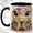 Black, variant on Jeweled Turtle Coffee Mug, Fantasy Animal Mug, Ceramic 11 oz