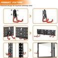 24 PCS Garage Storage System Hooks with Tracks, Wall Organizer for