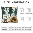 thumbnail image 5 of Patifu Happy Camping Pillow Covers Home Decor Camper Reversible Throw Pillow Covers for Children Botanical Square Cushion Covers  Set Bear Wild Animals 12x12in, 5 of 5