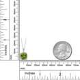 thumbnail image 3 of Gem Stone King 10K White Gold Green Peridot and White Diamond Pendant Necklace for Women (1.90 Cttw, Gemstone August Birthstone, Cushion Cut 7MM, with 18 inch Chain), 3 of 5