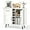 White, variant on Buffet Cabinet with Storage, Liquor Cabinet w/ 6-Bottle Wine Rack, 1 Drawer & 2 Doors, Wood Buffets & Sideboards, Farmhouse Coffee Bar Table for Kitchen, Dining Living Room, Entryway (Black)