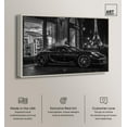 thumbnail image 2 of Glistening Cheetah and Car Canvas Luxury Cars Prints by Art Remedy, Silver Frame, 54 x 36, 2 of 7