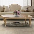 thumbnail image 2 of Michael Amini Villa Cherie Wood Oval Cocktail Table - Caramel, 2 of 5
