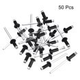 thumbnail image 3 of Remaches Ciegos Unique Bargains 4,8mm x 11,2mm Nylon Sujetador para PC Tablero Parachoques Negro 50uds, 3 of 5