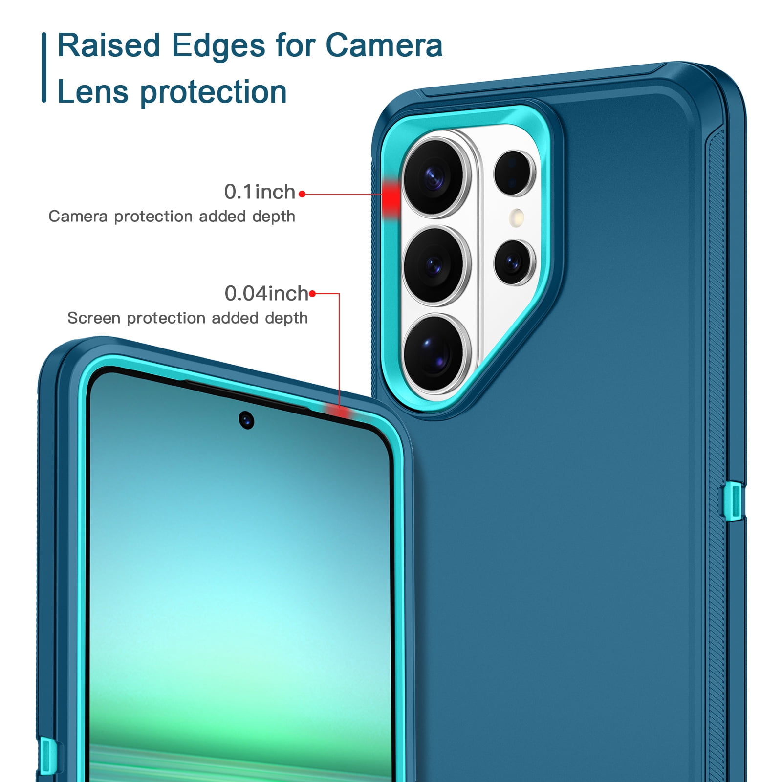 Petocase for Samsung Galaxy S26 Ultra Case,Shockproof Dust/Drop Proof 3-Layer Protective Heavy Duty Durable Rugged Hybrid Phone Case for Galaxy S26 Ultra,Green