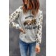 thumbnail image 2 of ABPHQTO Top gris con mangas raglán y estampado de leopardo Merry Christmas para mujer, 2 of 5