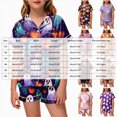 thumbnail image 3 of KPOPLK Girls Halloween Sleepwear Set 2-13Y 2Pcs Pumpkin Print Short Sleeve Button Down Shirt with Shorts Jammies,Size 4-5 Years, 3 of 5