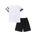 thumbnail image 3 of HWJAD Toddler Baby Boy Clothes Kids 2-7 Years Summer Outfits Cotton Crocodile Print Tees T-shirt + Shorts 2-Pieces Little Boys Astronaut Set, 3 of 11