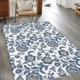 thumbnail image 2 of Blue Flowers Area Rugs 2.7'x5', Washable Small Throw Rugs for Kitchen Bedroom, Farmhouse Botanical Floral Patterned Indoor Outdoor Rug Non-Slip Low Pile Carpet Runner Reversible Floor Mats, 2 of 8
