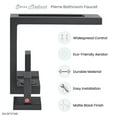 thumbnail image 6 of Pierre Widespread, Double Handle, Bathroom Faucet in Matte Black, 6 of 10