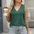 thumbnail image 5 of HADST Women's V-Neck Tank Tops Sleeveless Casual T-Shirts, Summer Solid Color Loose Fit Shirts Available in S-XXL, 5 of 7