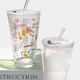 thumbnail image 3 of Inteprter Taza duradera reutilizable de gran capacidad para bebidas frías, refrescos, té, boca ancha, bonitos vasos para beber de verano Teteras, 3 of 6