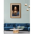 thumbnail image 3 of DECORARTS - Portrait Of Christ in Salvator Mundi by Leonardo Da Vinci. World Famous Painting Reproduction. Giclee Prints in Classic Golden Frame Ready to Hang, Total Framed size: W 30" x H 42", 3 of 7
