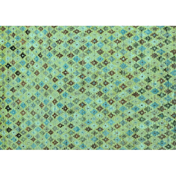 Ahgly Company Indoor Rectangle Abstract Light Blue Modern Area Rugs, 7' x 9'