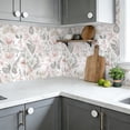 thumbnail image 6 of Boho Peel and Stick Wallpaper Floral Botanical Delicate Leaves Flowers Soft Wall Mural 23.6in x 9.8ft Self Adhesive Removable Wall Paper Renter Friendly Wallpaper for Bedroom Kitchen Farm, 6 of 8