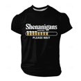 thumbnail image 4 of IWRICH Shenanigans Loading Please Wait Funny St Patrick's Day T-Shirt for Men Crew Neck Short Sleeve Tees Casual Fashion Tops Black XXL, 4 of 4