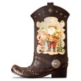 Rod's Boot Shaped Snow Globe Water Lantern with Western Santa