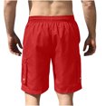 thumbnail image 6 of Men's Casual Solid Color Beach Work Shorts Pants,9" Board Shorts with Pockets Beach Shorts., 6 of 8