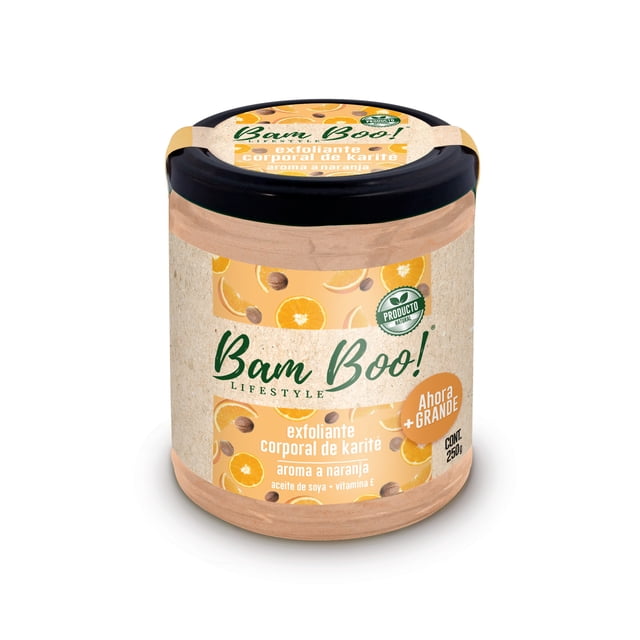 Exfoliante corporal de karité aroma a naranja 250 gr Bam Boo! Lifestyle