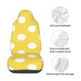 thumbnail image 4 of Picia Yellow And White Polka Dot Print Waterproof Sweating Car Seat Cover for Post Gym Workout, Running, Beach and Hiking, Universal Fit Anti-Slip Bucket Seat Protector, 4 of 5