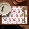 thumbnail image 5 of White Cow Strawberry Cow Pattern Summer Placemats Table Placemats Set Of 4-Linen Kitchen Washable Placemats Table Mats 11.8"x17.7" Non-Slip Heat Resistant, 5 of 6