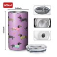 thumbnail image 4 of 20oz Coffee Tumblers Cute Cartoon Dachshund Stainless Steel Vacuum Insulated Travel Tumbler Coffee Cups Mug with Lid and Straw with Cleaning Brush for Cold & Hot Drinks, 4 of 5