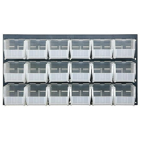 

36 x 19 in. Louvered Panel with 18 Clear Bins