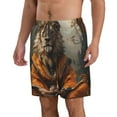 thumbnail image 2 of KLL Jungle Meditating Lion Men's Casual Summer Beach Shorts Hawaiian Shorts with Pockets-XX-Large, 2 of 5