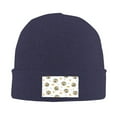 thumbnail image 2 of ZICANCN Vintage Cute Bee Honey Knit Beanie Hat, Winter Cap Soft Warm Classic Hats for Men Women, Navy Blue, 2 of 8