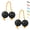 Black, variant on 2 Pairs Kashaka Shaker Aslatua Rhythmic Ball, African Hand Percussion Rattle for Kids Adults