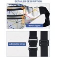 thumbnail image 4 of Riñonera unisex con efecto holográfico Bolsa de ciudad impermeable Multibolsillos Riñonera de PU Bolsa de viaje brillante para ocio o senderismo Plata, 4 of 5