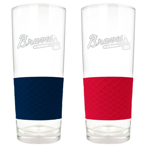 Atlanta Braves 22oz. Logo Score Pint Glass Two-Piece Set