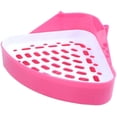 thumbnail image 1 of Caja de arena para gatos conejillo de indias, orinal triangular, esquina, caja de arena para gatos chinchilla, caja de inodoro de esquina de plástico para hámster, adecuada para conejos, hurones,, 1 of 4