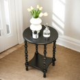 thumbnail image 4 of 2-Tier End Table, Small Night Stand, Side Table, Bedside Table with Storage Shelf, Coffee Tables for Small Spaces, Bedroom, Living Room (Black), 4 of 14