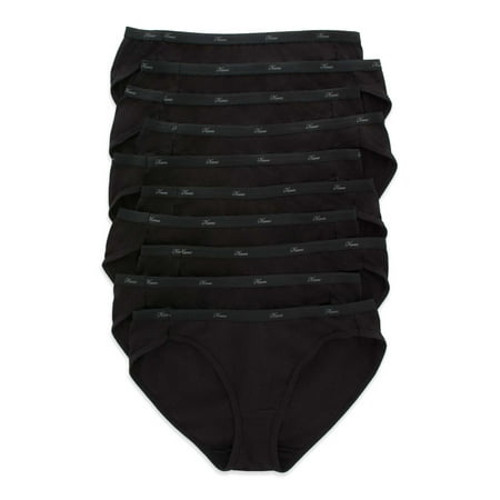 

Hanes Women s Cotton Black Bikini Underwear 10-Pack