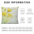 thumbnail image 5 of BANET  Tulip Throw Pillow Cushion Cover, Watercolors Background with Soft Pure Pastel Tone Effects Heralds of Spring Design, Decorative Square Accent Pillow Case 18x18in, 5 of 5