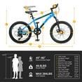thumbnail image 2 of Ktaxon 20" Mountain Bike, 7 Speed Bike with Disc Brakes, Blue, 2 of 8